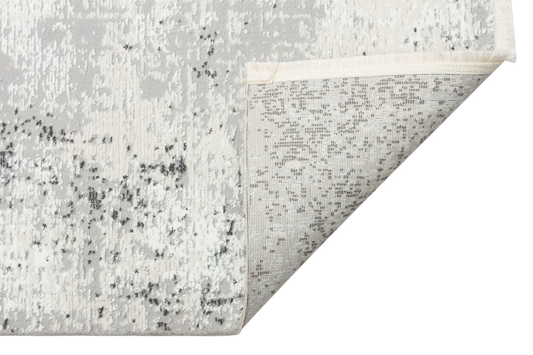 Prisma 05 Cream Grey Hav Toz Vermeyen Yumuşak Dokulu Sade Ve Şık Oturma Odası, Koridor Halısı