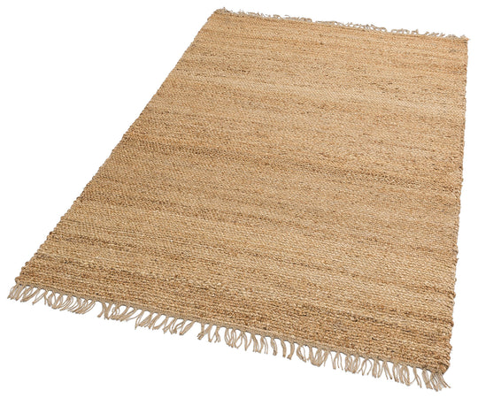 Maldiv 02 Natural Jüt %100 El Dokuma Hasır Halı Antre, Hol, Balkon, Oturma Odası Halısı