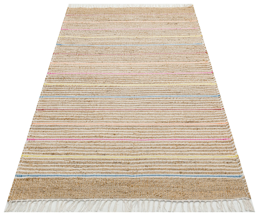 Maldiv 05 Natural Multy Jüt %100 El Dokuma Hasır Halı Antre, Hol, Balkon, Oturma Odası Halısı