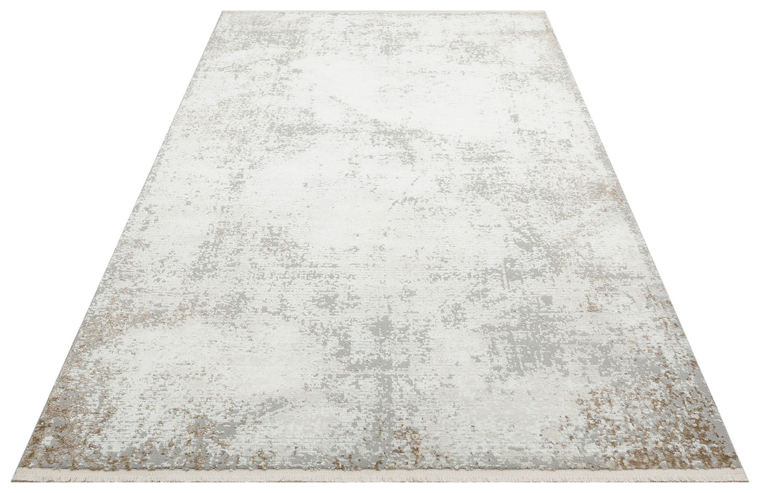 Prisma 05 Grey Beige Hav Toz Vermeyen Yumuşak Dokulu Sade Ve Şık Oturma Odası, Koridor Halısı