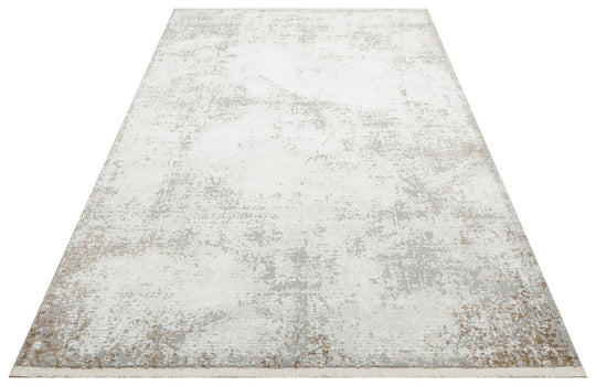 Prisma 05 Grey Beige Hav Toz Vermeyen Yumuşak Dokulu Sade Ve Şık Oturma Odası, Koridor Halısı