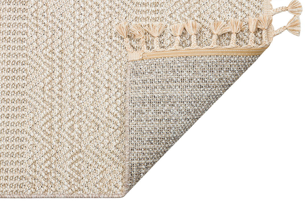 Lion 01 Beige Hasır Dokulu Bukle Dokumasıyla Hav Toz Vermez Modern Makine Halısı