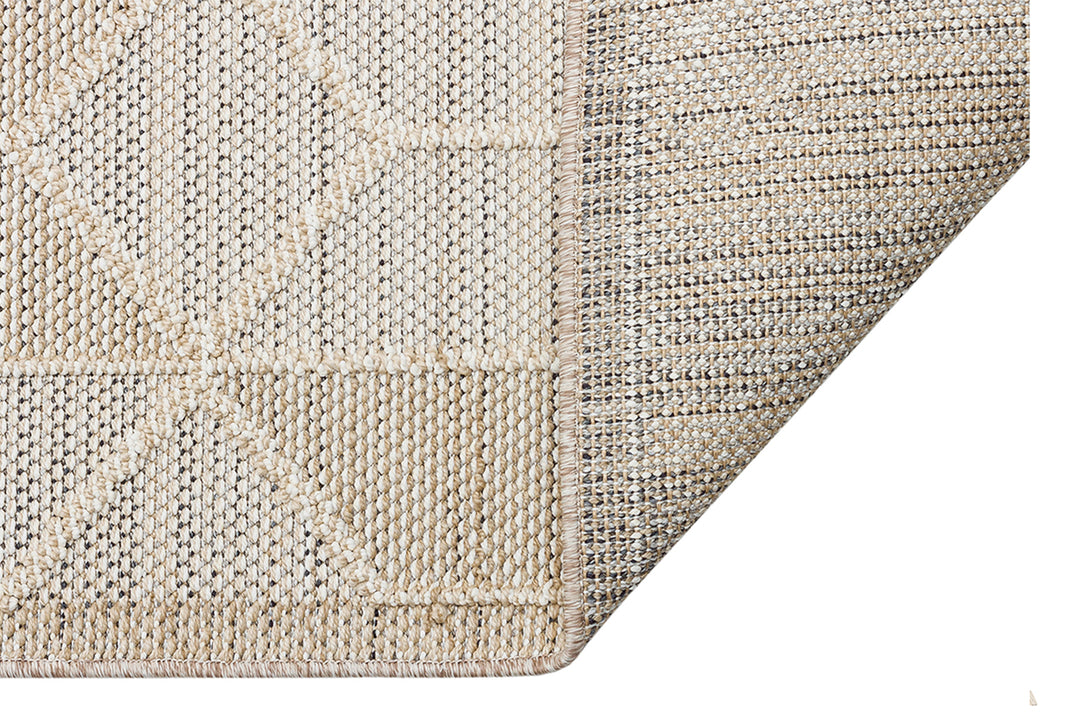 Lion 03 Beige Hasır Dokulu Bukle Dokumasıyla Hav Toz Vermez Modern Makine Halısı
