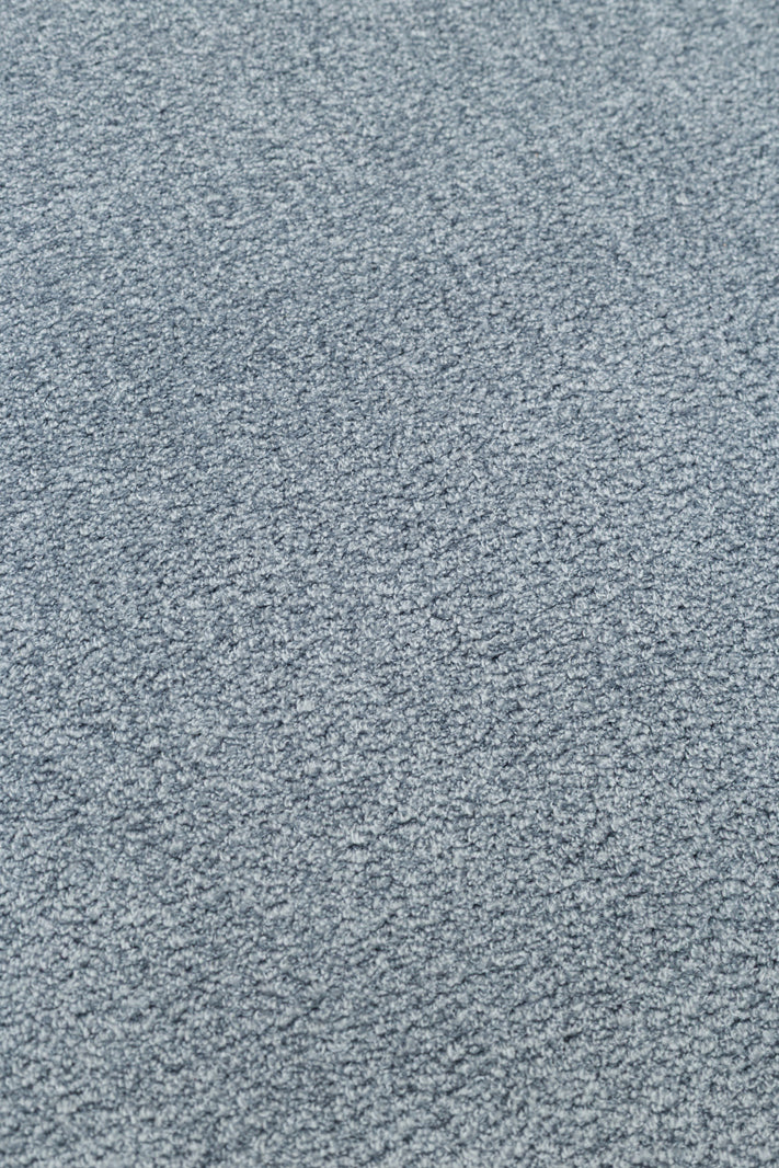 Soft Blue Yuvarlak Halı Kolay Kullanımlı Hav Toz Vermez Yumuşak Dokulu Modern Pofuduk Halı