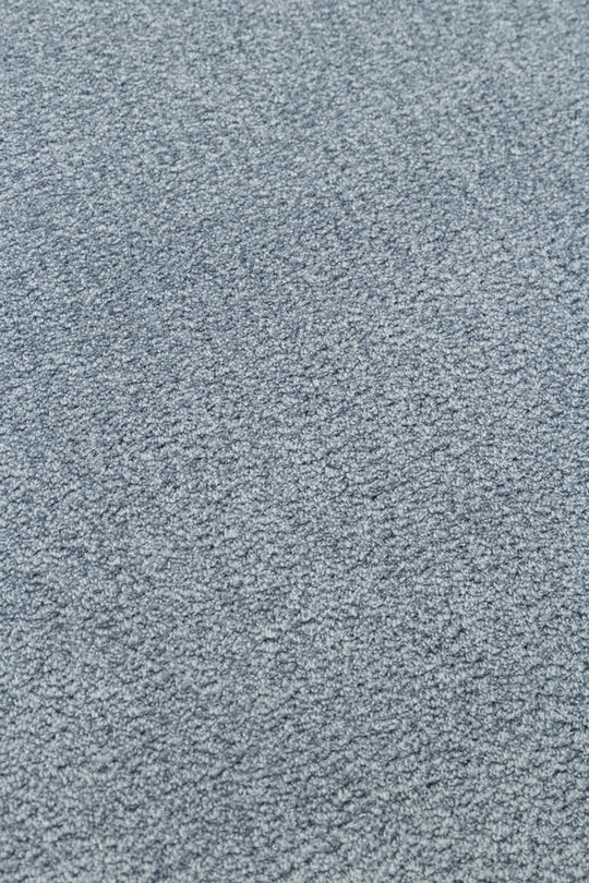Soft Blue Yuvarlak Halı Kolay Kullanımlı Hav Toz Vermez Yumuşak Dokulu Modern Pofuduk Halı