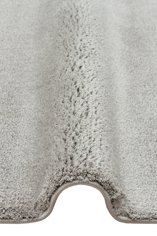 Soft Yuvarlak Grey Kolay Kullanımlı Hav Toz Vermez Yumuşak Dokulu Modern Pofuduk Halı