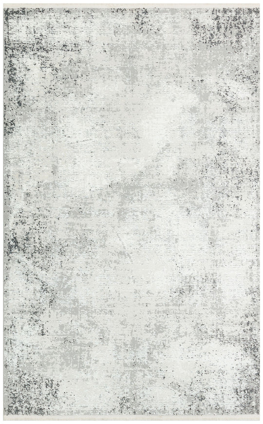 Prisma 05 Cream Grey Hav Toz Vermeyen Yumuşak Dokulu Sade Ve Şık Oturma Odası, Koridor Halısı