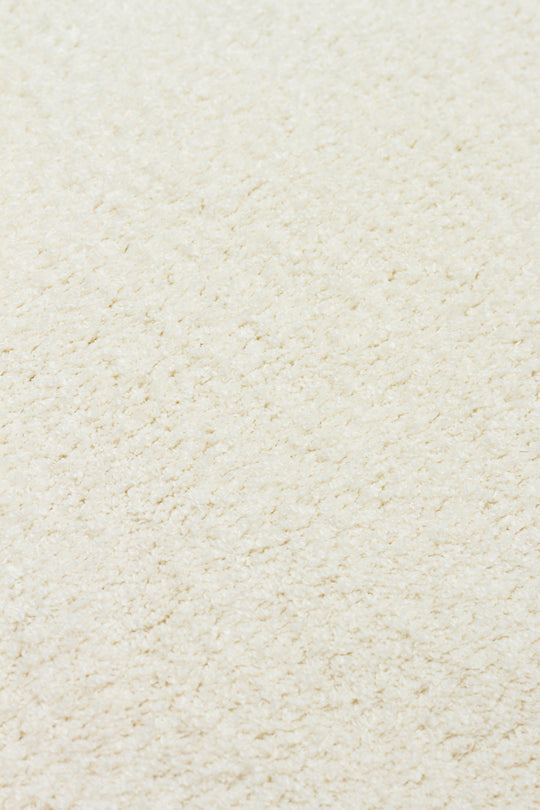 Soft White Yuvarlak Halı Kolay Kullanımlı Hav Toz Vermez Yumuşak Dokulu Modern Pofuduk Halı