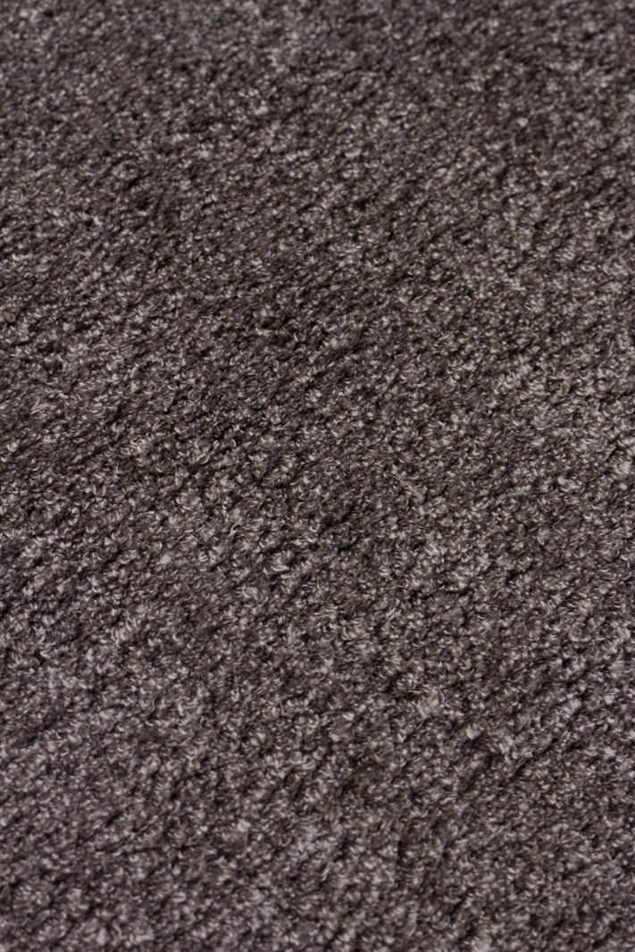 Soft Antrasit Yuvarlak Halı Kolay Kullanımlı Hav Toz Vermez Yumuşak Dokulu Modern Pofuduk Halı