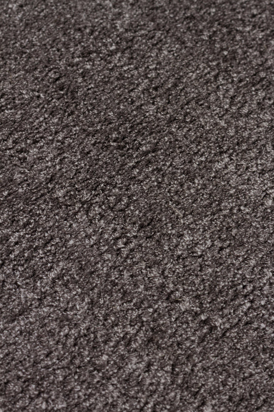 Soft Antrasit Yuvarlak Halı Kolay Kullanımlı Hav Toz Vermez Yumuşak Dokulu Modern Pofuduk Halı