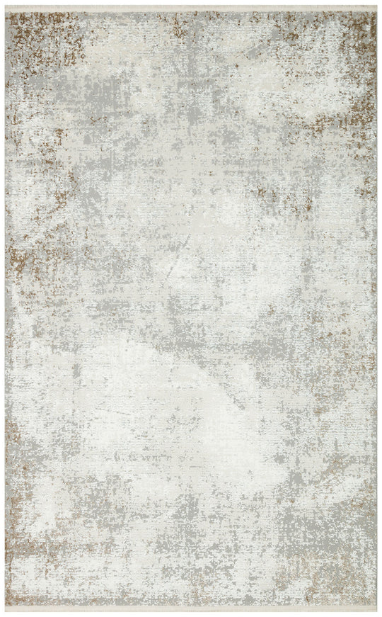 Prisma 05 Grey Beige Hav Toz Vermeyen Yumuşak Dokulu Sade Ve Şık Oturma Odası, Koridor Halısı