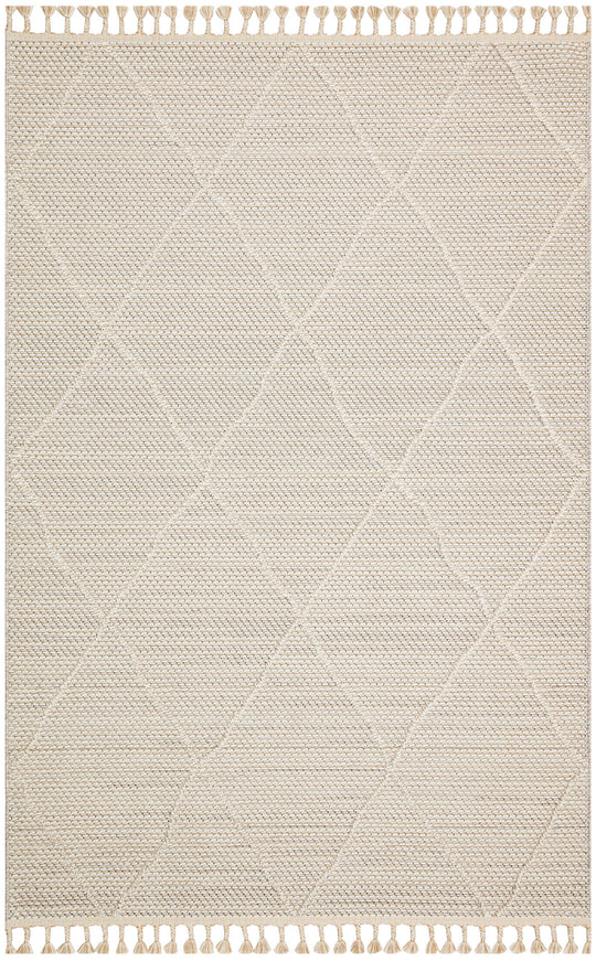 Lion 02 Beige Hasır Dokulu Bukle Dokumasıyla Hav Toz Vermez Modern Makine Halısı