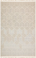 Lion 03 Beige Hasır Dokulu Bukle Dokumasıyla Hav Toz Vermez Modern Makine Halısı