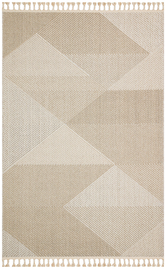 Lion 08 Beige Hasır Dokulu Bukle Dokumasıyla Hav Toz Vermez Modern Makine Halısı