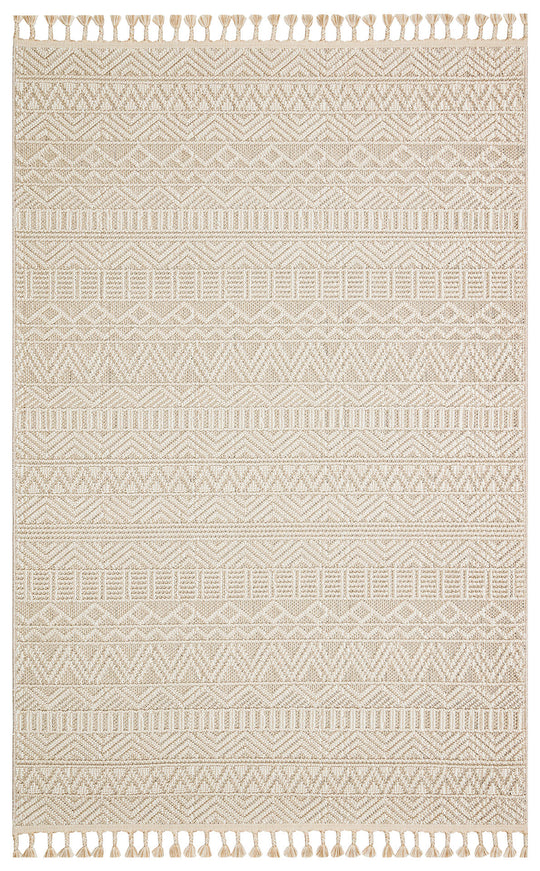 Lion 14 Beige Hasır Dokulu Bukle Dokumasıyla Hav Toz Vermez Modern Makine Halısı