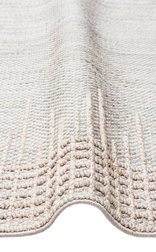 Cunda 01 Grey Beıge Yumuşak Dokulu Hav Toz Vermeyen Bukle Dokuma Salon, Mutfak, Koridor Halısı