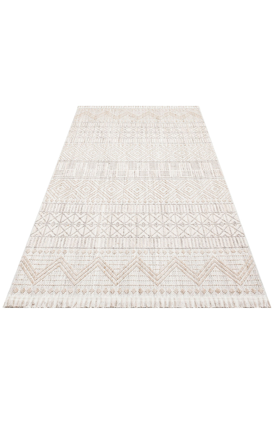 Cunda 02 Grey Beıge Yumuşak Dokulu Hav Toz Vermeyen Bukle Dokuma Salon, Mutfak, Koridor Halısı