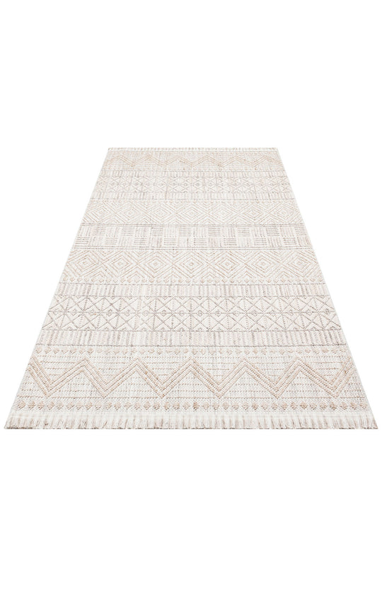 Cunda 02 Grey Beıge Yumuşak Dokulu Hav Toz Vermeyen Bukle Dokuma Salon, Mutfak, Koridor Halısı