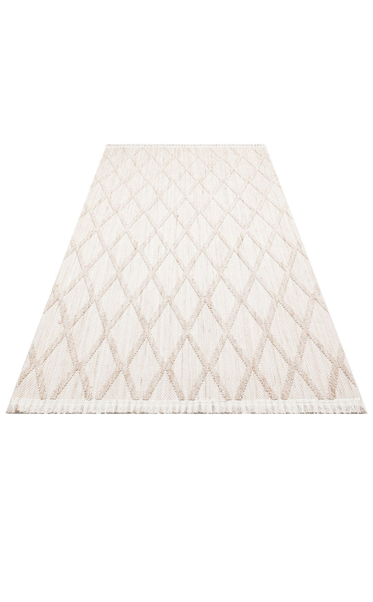 Cunda 04 Beıge Yumuşak Dokulu Hav Toz Vermeyen Bukle Dokuma Salon, Mutfak, Koridor Halısı