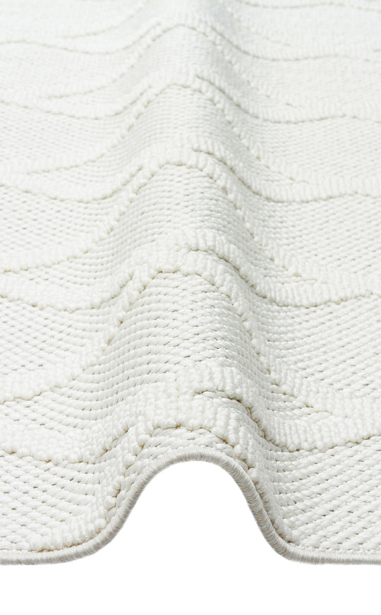 Cunda 04 Cream Yumuşak Dokulu Hav Toz Vermeyen Bukle Dokuma Salon, Mutfak, Koridor Halısı