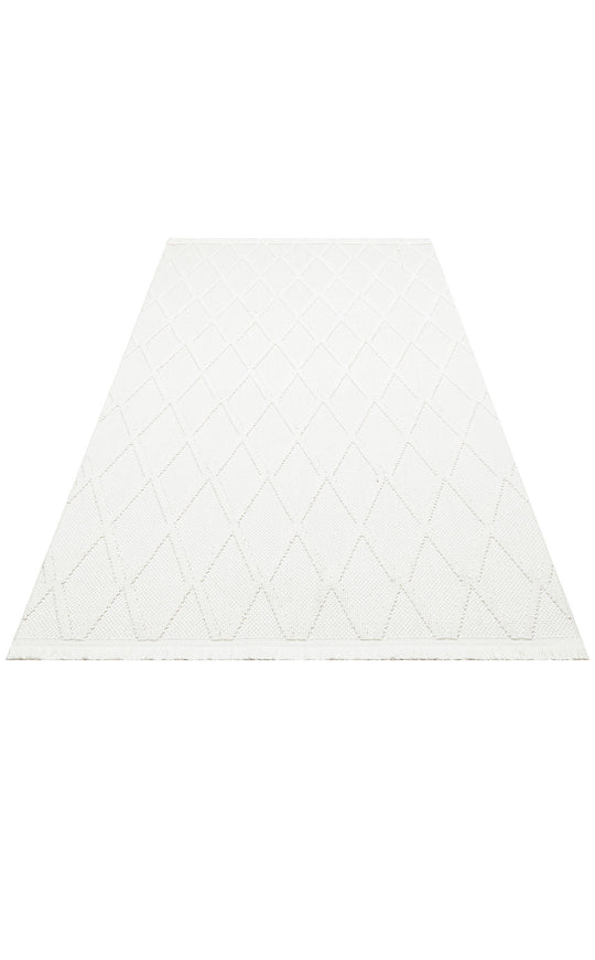 Cunda 04 Cream Yumuşak Dokulu Hav Toz Vermeyen Bukle Dokuma Salon, Mutfak, Koridor Halısı