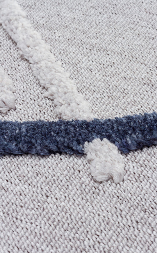 Tokyo 03 Grey Navy Canlı Renkli ve Yumuşak Dokulu Çocuk Odası, Koridor, Salon, Yolluk, Mutfak Halısı