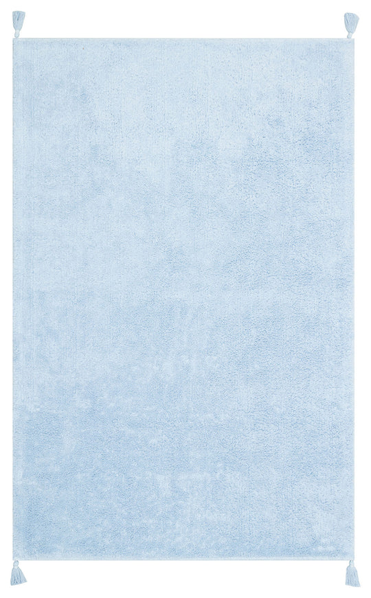 Candy Baby Plaın Blue %100 Pamuk Naturel Malzeme ile Üretilmiş Kaymaz Bebek Çocuk Halısı