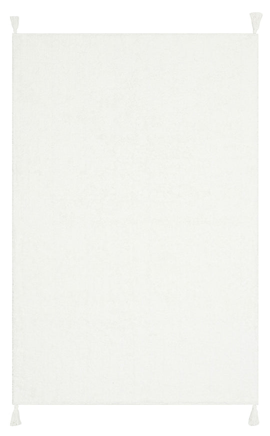 Candy Baby Plaın Whıte %100 Pamuk Naturel Malzeme ile Üretilmiş Kaymaz Bebek Çocuk Halısı