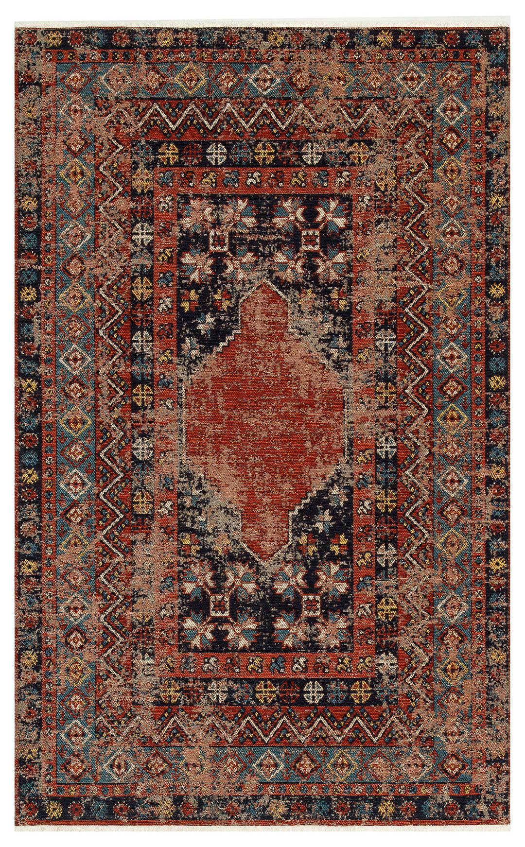 Avanos Kilim 04 Multy Anadolu'nun Antik Desenlerinden esinlenilen Yıkanabilir Kaymaz Tabanlı Kilim