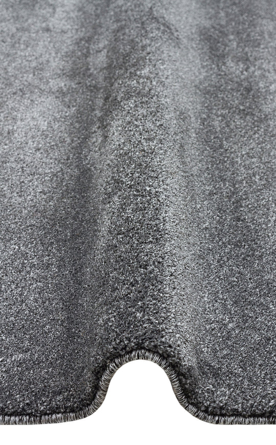 Bakü Plaın Antrasit Hav Toz Vermeyen Yumuşak Dokulu Sade Tek Renk Modern Halı