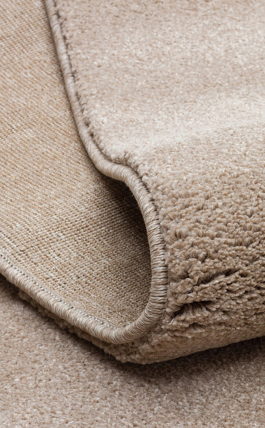 Bakü Plaın Beige Hav Toz Vermeyen Yumuşak Dokulu Sade Tek Renk Modern Halı