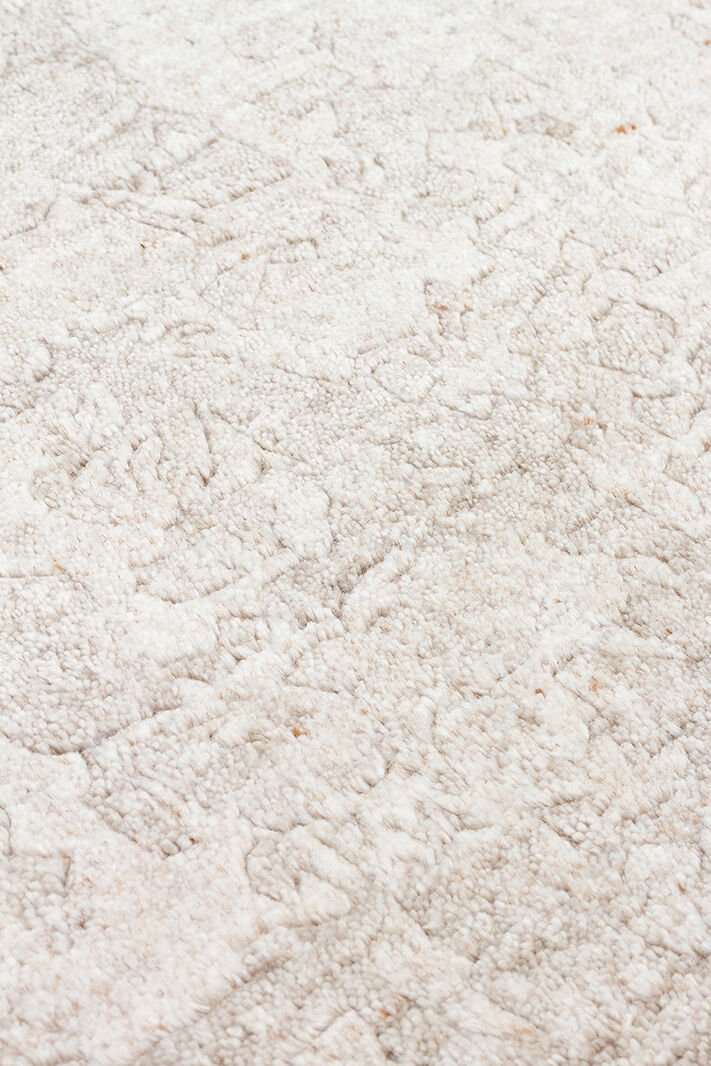 Grace Natural Beıge, Kendinden Desenli Yün, Viskon ve Pamuk Karışımlı Desenli Zarif Salon Halısı