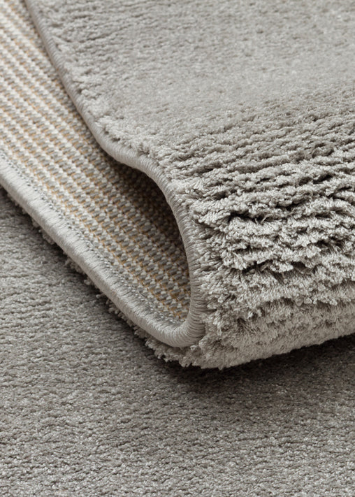Soft Yuvarlak Grey Kolay Kullanımlı Hav Toz Vermez Yumuşak Dokulu Modern Pofuduk Halı