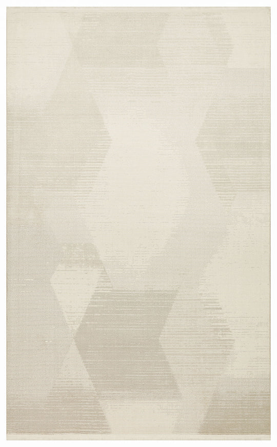 Prisma 21 Cream Beige Hav Toz Vermeyen Yumuşak Dokulu Sade Ve Şık Oturma Odası, Koridor Halısı