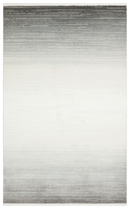 Prisma 16 Cream Grey Hav Toz Vermeyen Yumuşak Dokulu Sade Ve Şık Oturma Odası, Koridor Halısı