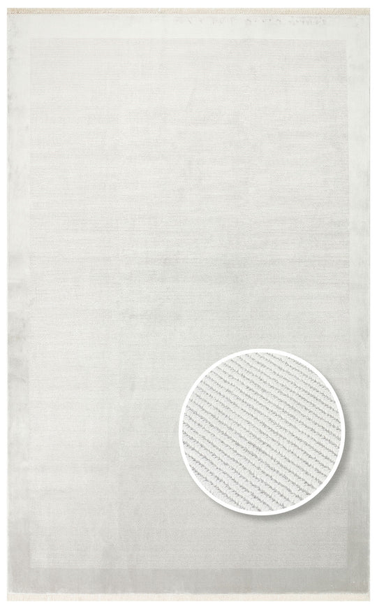 Loft 02 Grey Düz Sade Modern Tasarımlı, Yüksek Kalite Sık Dokuma Viskon Salon Halısı