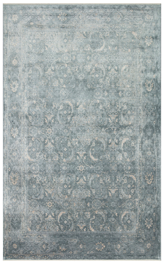 Pera 06 Sky Vızon Uşaklı Kadınların Yoğun El Emeği ile Dokunan Soyut Desenli, Salon Halısı