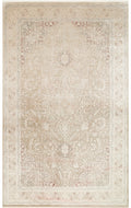 Andora 02 Beige Yumuşak Dokulu Vintage Esintilere Sahip Over-dyed Sık Dokuma Bambu Salon Halısı