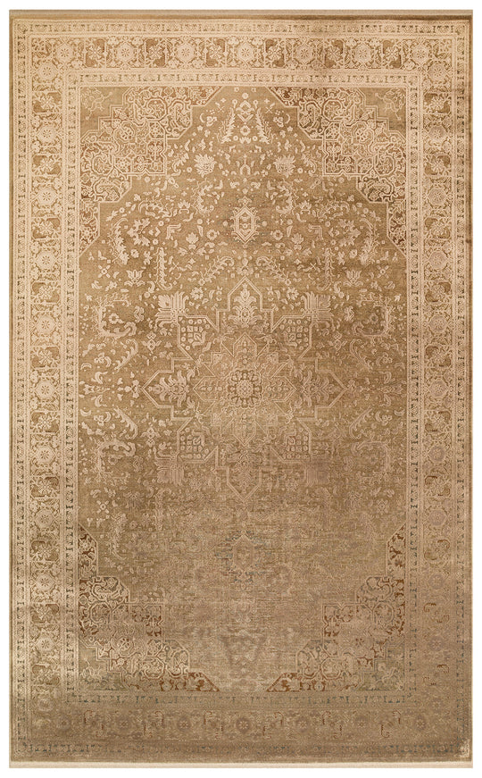 Andora 02 Bronze Yumuşak Dokulu Vintage Esintilere Sahip Over-dyed Sık Dokuma Bambu Salon Halısı