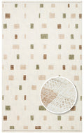 Hurgada 02 Green Brown Yumuşak Modern İskandinav Tarzlı Yolluk, Koridor, Salon, Oturma Odası Halısı