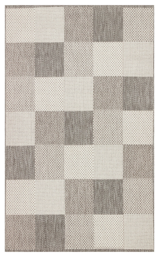 Samos 01 Grey Kaymaz Tabanlı Makine de Yıkanabilir, Silinebilir Mutfak Halısı Sisal Kilim
