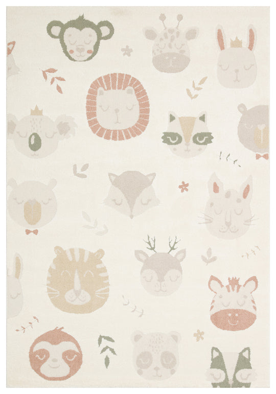 Zuma 04 cream multy Antialerjik Yapısıyla Özenle Üretilmiş Yıkanabilir Çocuk ve Bebek Halısı