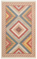 Ürgüp 10 Red %100 Pamuk ile Üretilen Etnik Desenlere Sahip Yıkanabilir Çift Taraflı İnce Kilim