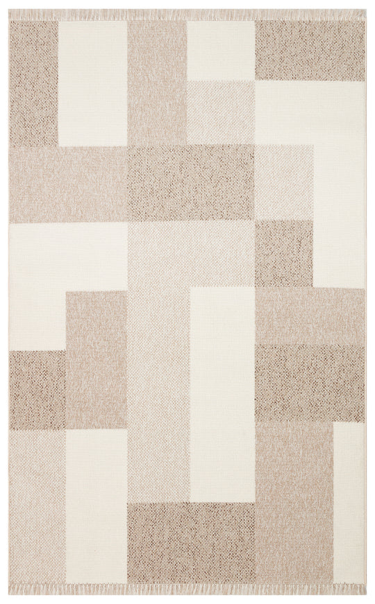 Budva 07 Beige Yumuşak Bukle Dokulu Hav Toz Vermeyen Kesme Yolluk, Koridor, Mutfak,Salon Halısı