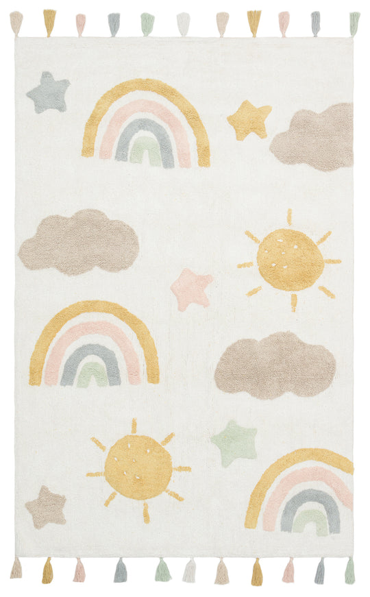 Candy Baby 10 %100 Pamuk Naturel Malzeme ile Üretilmiş Kaymaz Bebek Çocuk Halısı