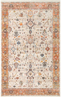 Caretta 01 Cream Terra Yumuşak Doku Vintage Eskitme Desenli Sıcak Renk Tonlarına Sahip Salon Halısı