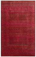 Caretta 17 Red Yumuşak Doku Vintage Eskitme Desenli Sıcak Renk Tonlarına Sahip Salon Halısı