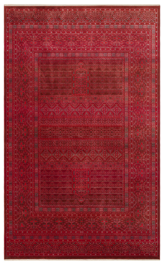 Caretta 17 Red Yumuşak Doku Vintage Eskitme Desenli Sıcak Renk Tonlarına Sahip Salon Halısı