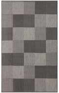 Samos 01 Dark Grey Kaymaz Tabanlı Makine de Yıkanabilir, Silinebilir Mutfak Halısı Sisal Kilim