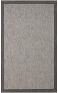 Samos 02 Dark Grey Kaymaz Tabanlı Makine de Yıkanabilir, Silinebilir Mutfak Halısı Sisal Kilim